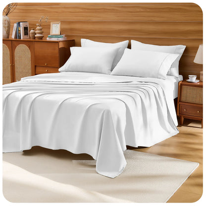 Cool & Soft 4-Piece Microfiber Sheet Set | Deep Pocket Bed Sheets Up to 18"