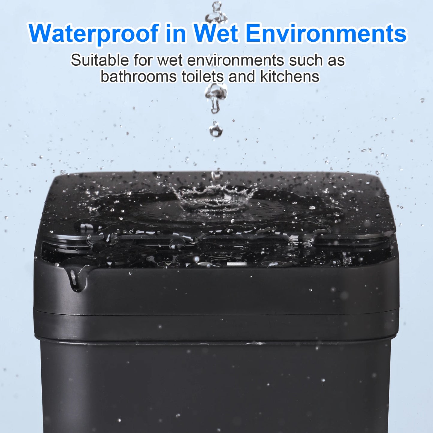 Touchless Bathroom Trash Cans, Set of 2