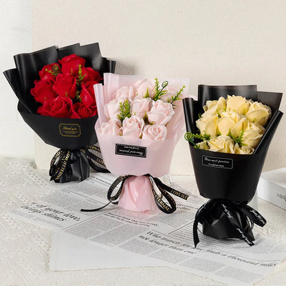 9-Head Soap Rose Bouquet | Handcrafted Floral Gift for Mother's Day & Valentine's Day