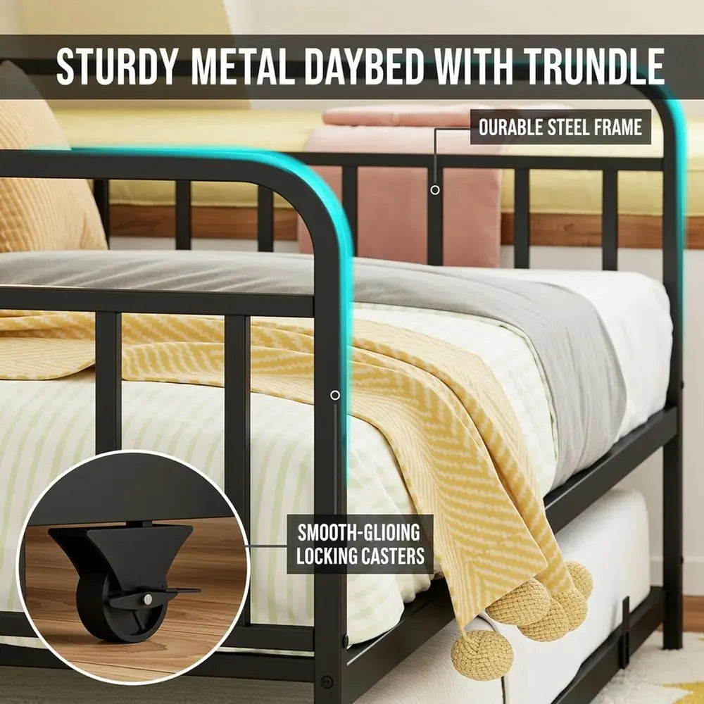 Daybed with Trundle, Multifunctional and Practical