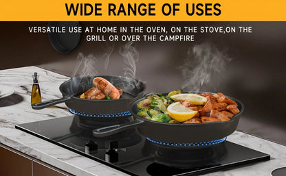 Pre-Seasoned Cast Iron Skillet Set