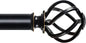 Heavy-Duty Black Curtain Rod 32–144 Inch | Adjustable Decorative Window Rod