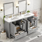Solid Wood Dual Basin Bathroom Vanity