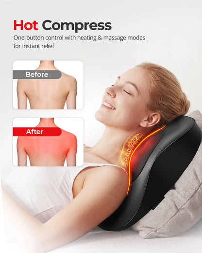 Electric Neck and Back Massage Pillow with Heat