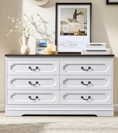 Farmhouse Style Cherry Wood Chest of Drawers