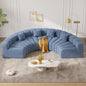 Modern Curved Velvet Cloud Sofa