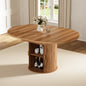 Extendable Round Dining Room Table with Storage