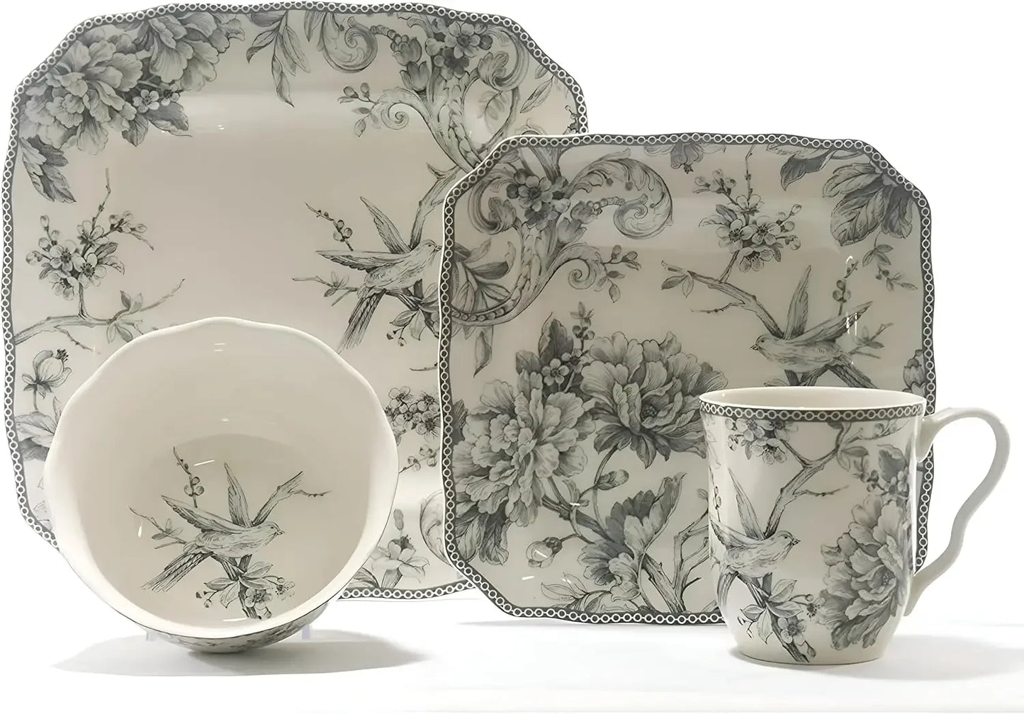 Adelaide Porcelain Floral Dinnerware Service