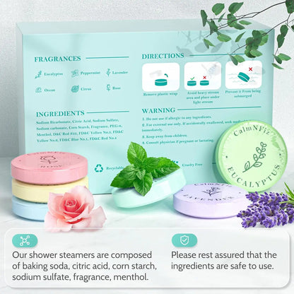 60 Pack Shower Steamers with 6 Scents