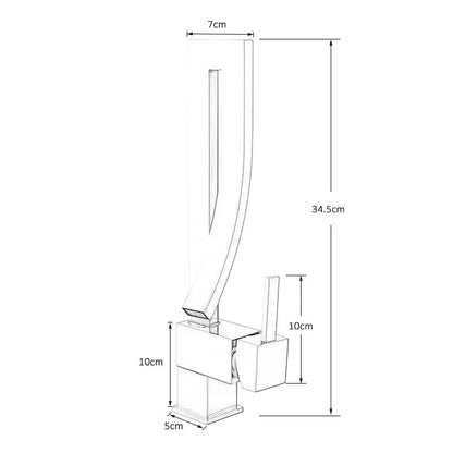 Modern Brass Waterfall Bathroom Faucet