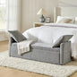 Modern Upholstered Ottoman with Throw Pillows