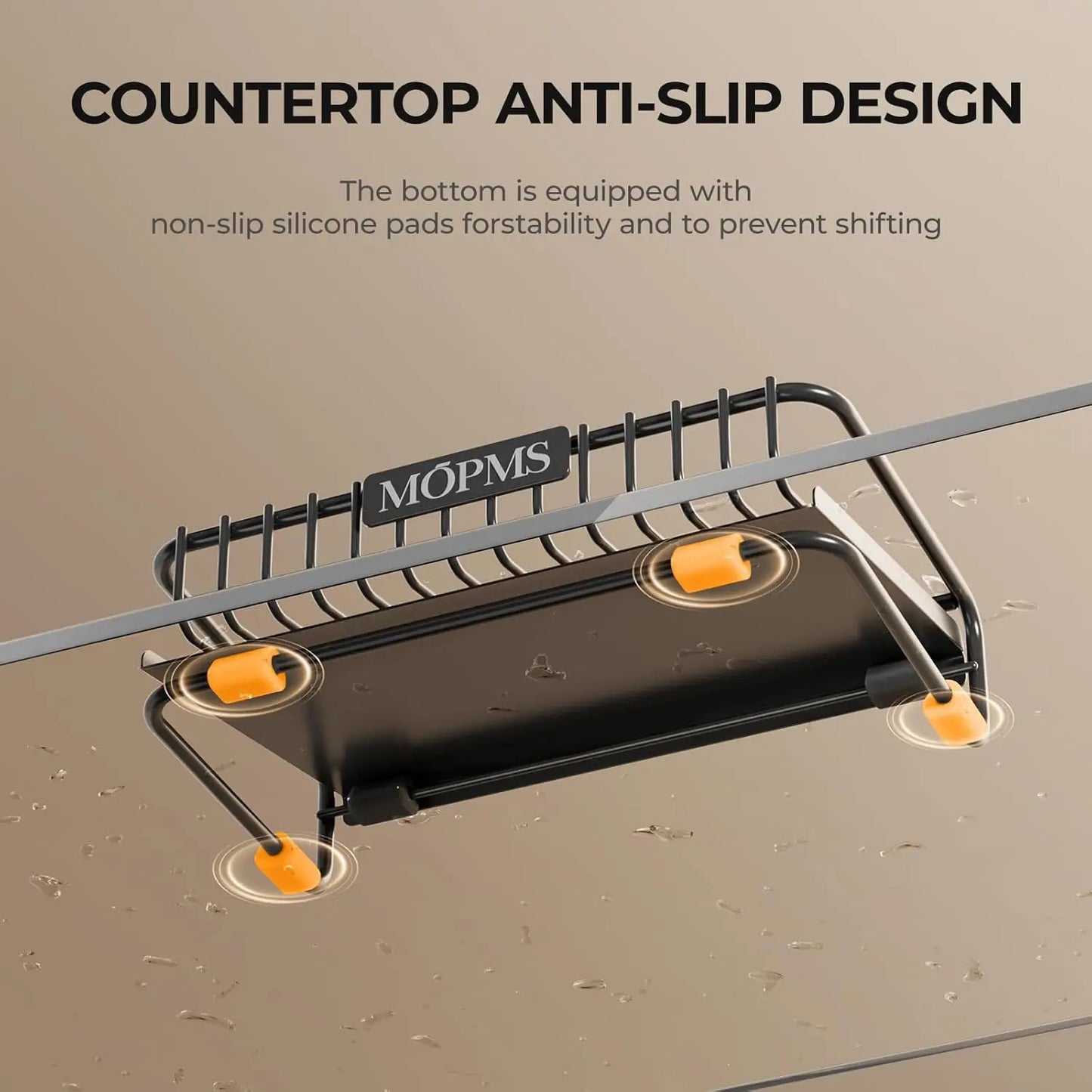 Self-Draining Carbon Steel Soap Dish | Waterfall Bar Soap Holder