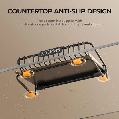 Self-Draining Carbon Steel Soap Dish | Waterfall Bar Soap Holder