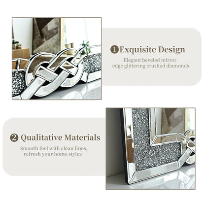 Decorative Silver & Crystal Frame Wall Mirror
