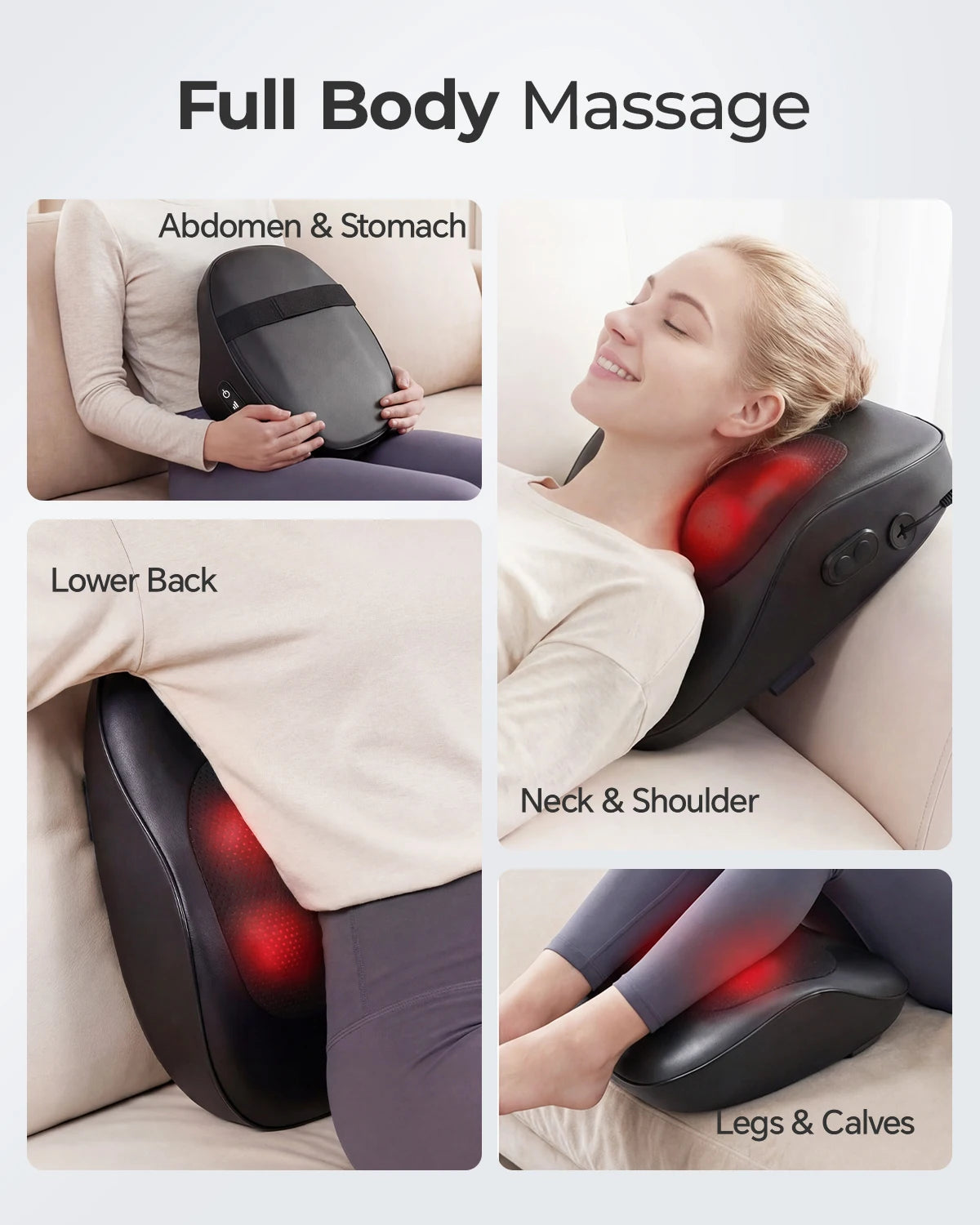 Electric Neck and Back Massage Pillow with Heat