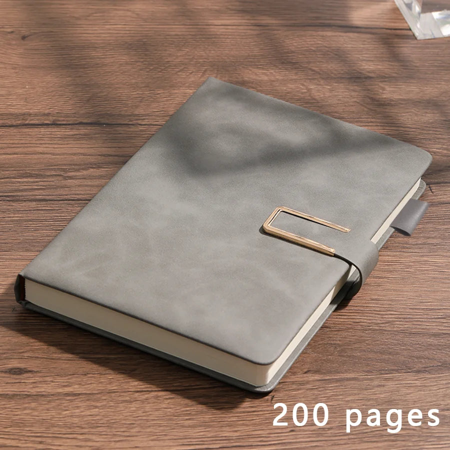 Vintage A5 Leather Notebook | Soft Cover Journal for Work, School & Meetings