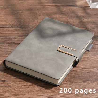 Vintage A5 Leather Notebook | Soft Cover Journal for Work, School & Meetings