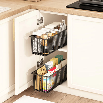 Space Saving Slide-Out Cabinet Organizers