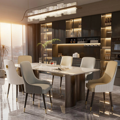 Modern Dining Room Chairs with High Tufted Back