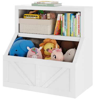 Wooden Kids Bookshelf & Toy Storage Organizer