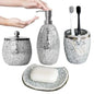 Glass Bathroom Accessory Set