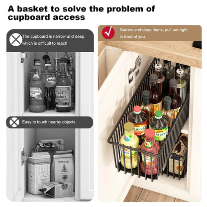 Space Saving Slide-Out Cabinet Organizers
