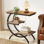 Rustic C-Shaped Side Table