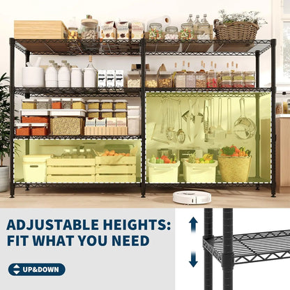 Heavy-Duty Adjustable Metal Storage Shelves