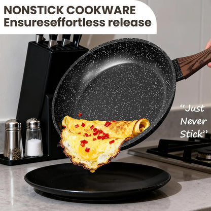 31-Piece Nonstick Pots and Pans Set | Titanium Induction Cookware & Bakeware Set