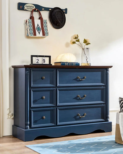 Rustic Farmhouse 6-Drawer Dresser