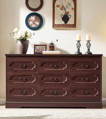 Farmhouse Style Cherry Wood Chest of Drawers