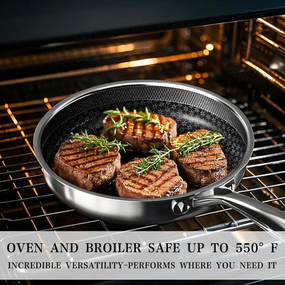 14-Piece Stainless Steel Cookware Set with Steamer Basket | Non-Toxic Pots & Pans