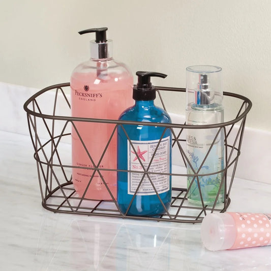 Bronze Wire Storage Basket for Organizing Essentials