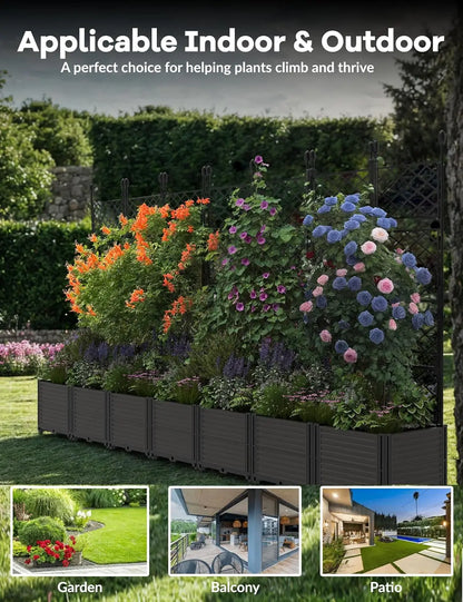 Raised Garden Planter Box with Trellis
