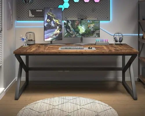 Spacious Farmhouse Style Home Office Desk
