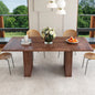 Expandable Dining Room Table with Fluted Base