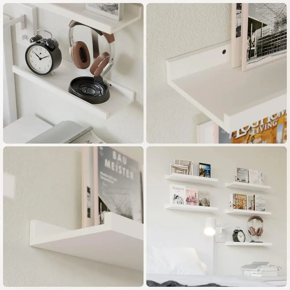 Set of 5 Wall-Mounted Display Shelves