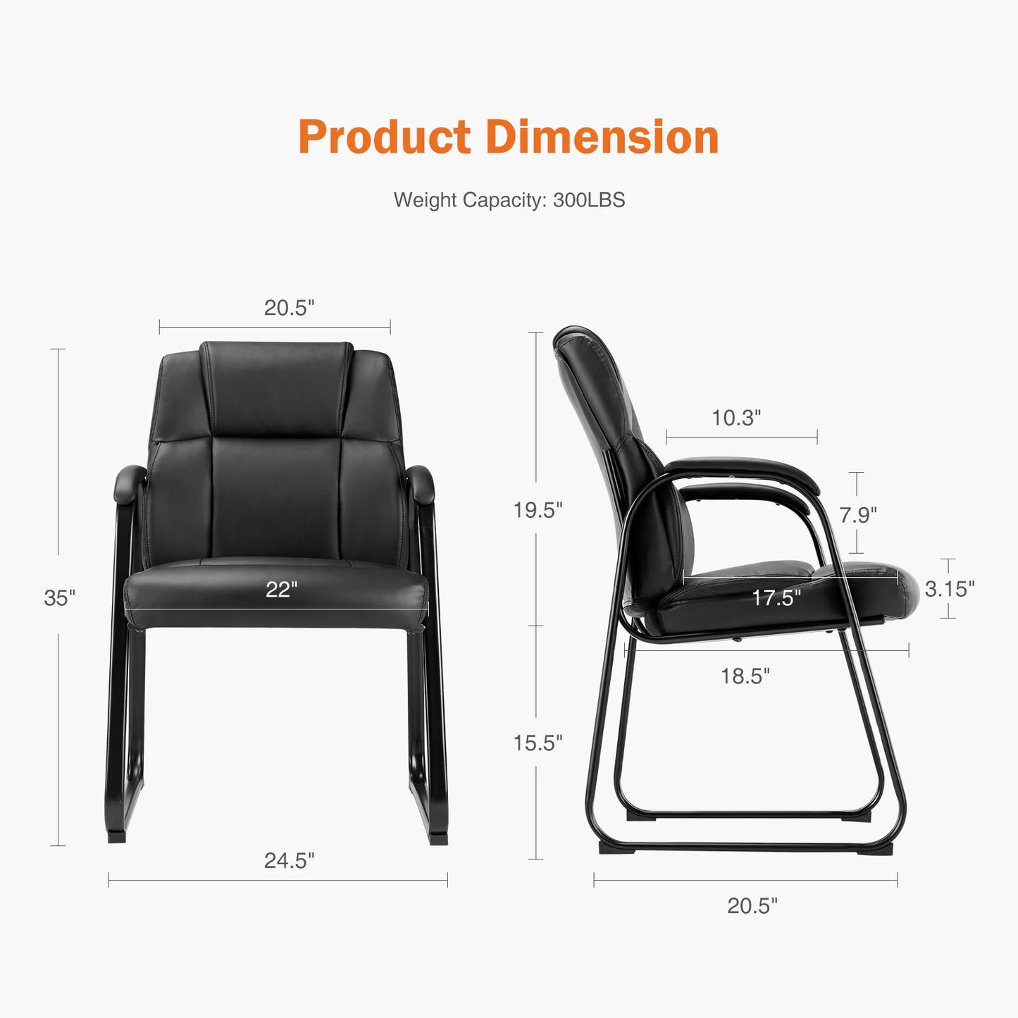 Modern PU Leather Reception Chairs