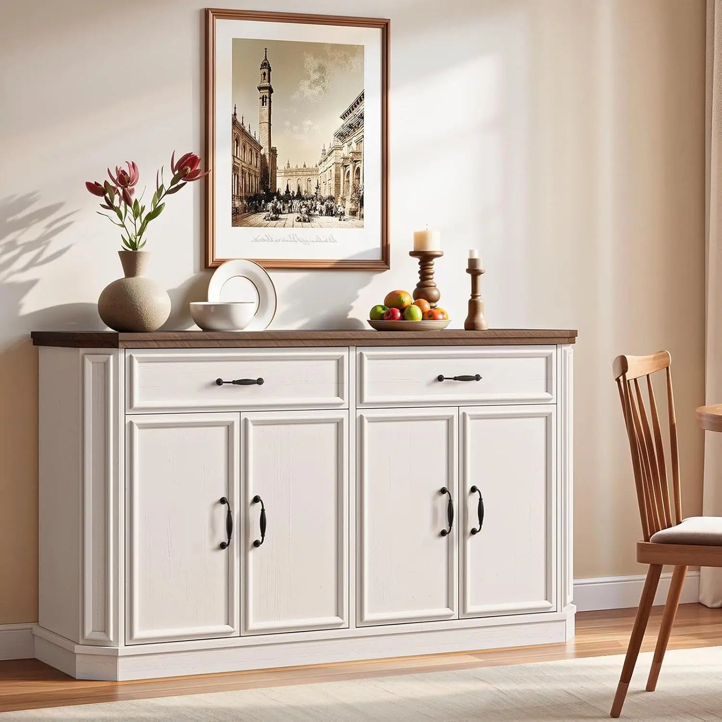 Rustic Farmhouse Buffet Cabinet