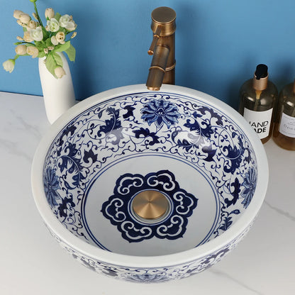 Ceramic Bathroom Vessel Sink & Faucet Combo