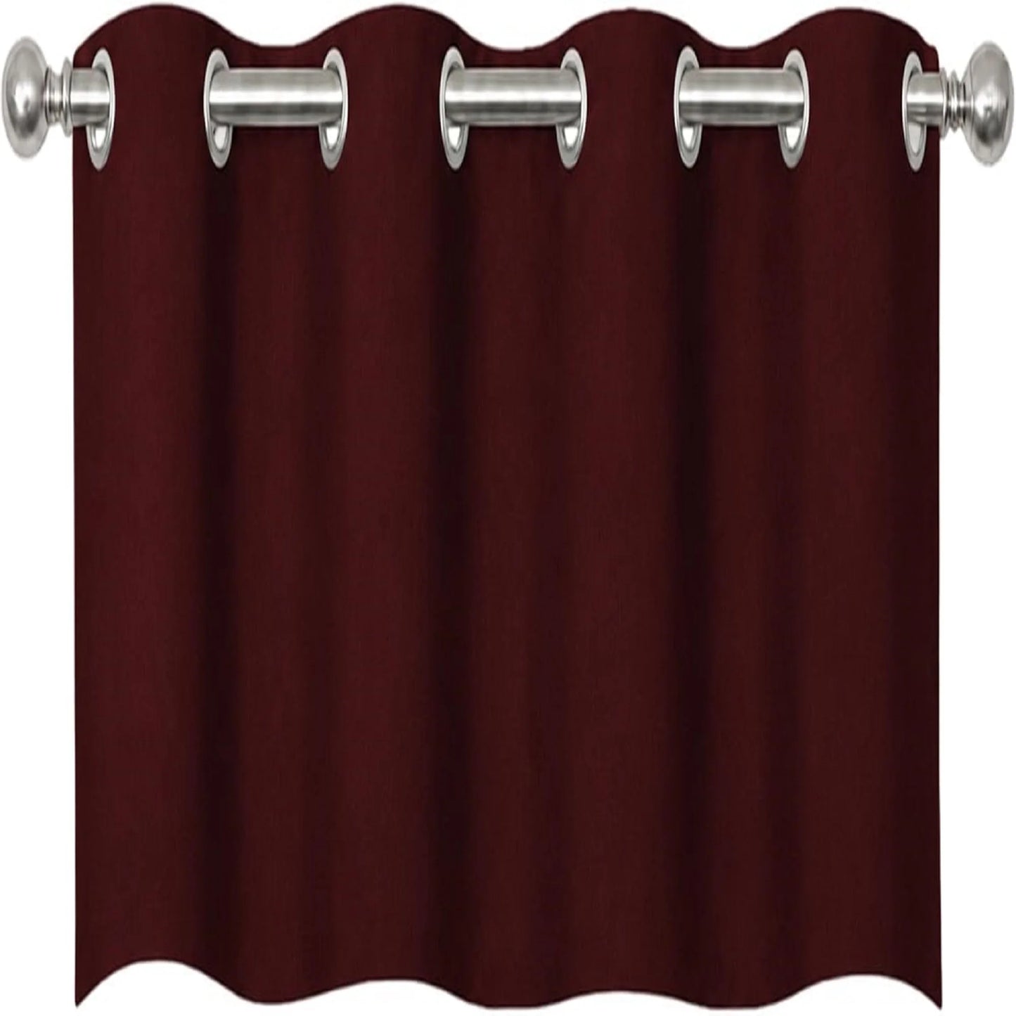 Burgundy Blackout Curtain Valance | Grommet Top Window Treatment