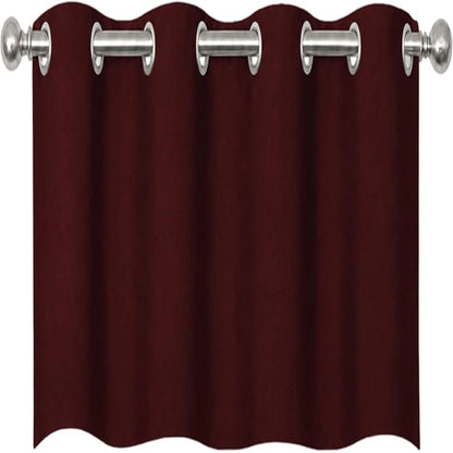Burgundy Blackout Curtain Valance | Grommet Top Window Treatment