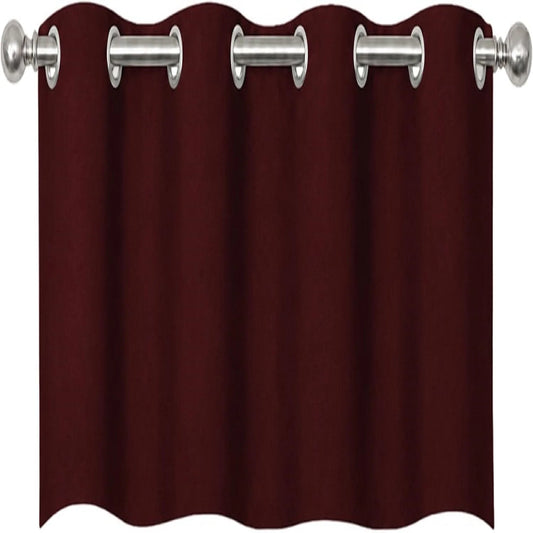 Burgundy Blackout Curtain Valance | Grommet Top Window Treatment