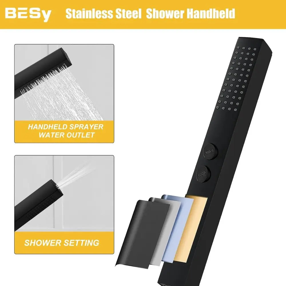 Waterfall Bathtub Faucet with Handheld Sprayer