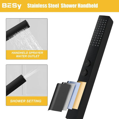 Waterfall Bathtub Faucet with Handheld Sprayer