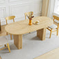 Expandable Dining Room Table with Fluted Base