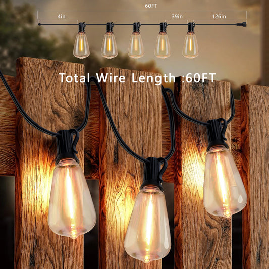 Solar-Powered Waterproof Outdoor String Lights