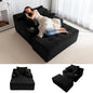 Oversized Boneless Chaise Lounge with 3 Pillows and Ottoman