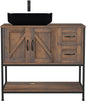 Rustic Bathroom Vanity with Ceramic Sink