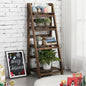 Folding 4-Tier Wooden Ladder Display Shelf
